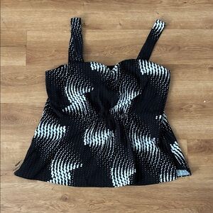 Kenneth Cole Black and White‎ Patterned Blouse